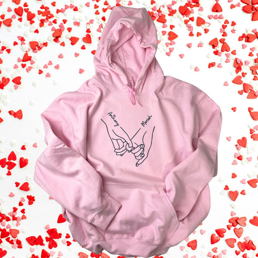 Personalized pinkie promise hoodie